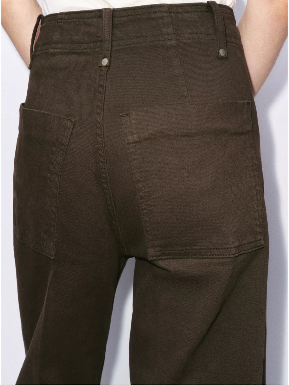 🔸NWT🔸Zara ZW Collection High Waist Wide Leg Jeans in brown - Picture 6 of 15